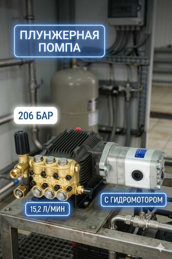 🔧💧 Плунжерный насос Danau DBD‑1814HM с гидромотором (206 бар, 15,2 л/мин) Маркетплейс высокого давления - 250bar.ru 🔧💧 Плунжерный насос Danau DBD‑1814HM с гидромотором (206 бар, 15,2 л/мин)