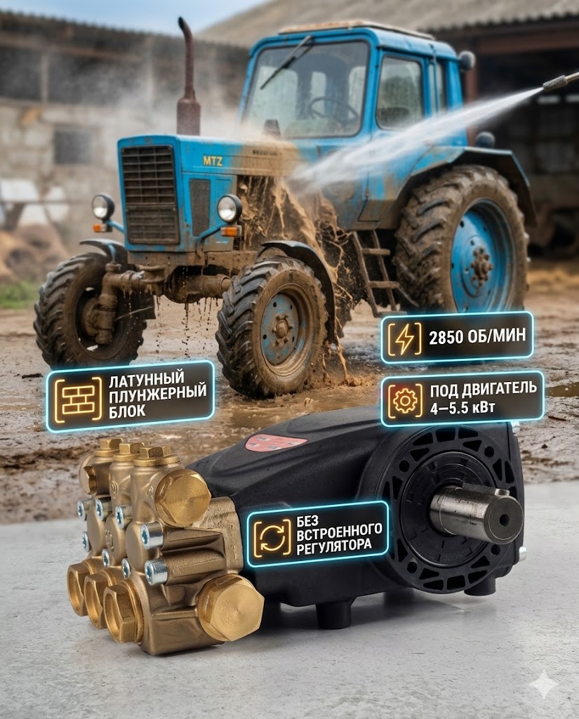 🔧💧 Плунжерный насос IPG E2D2013 без регулятора (200 бар, 13 л/мин)