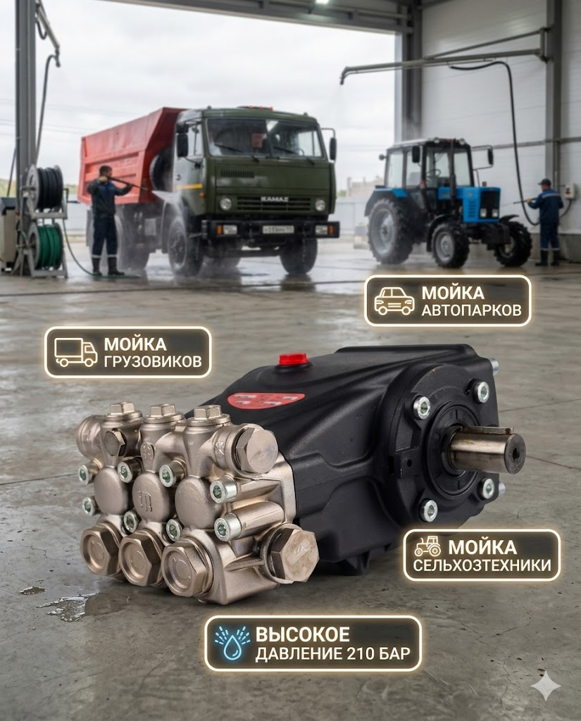 🔧💧 Плунжерный насос IPG E3B2121 (210 бар, 21 л/мин)