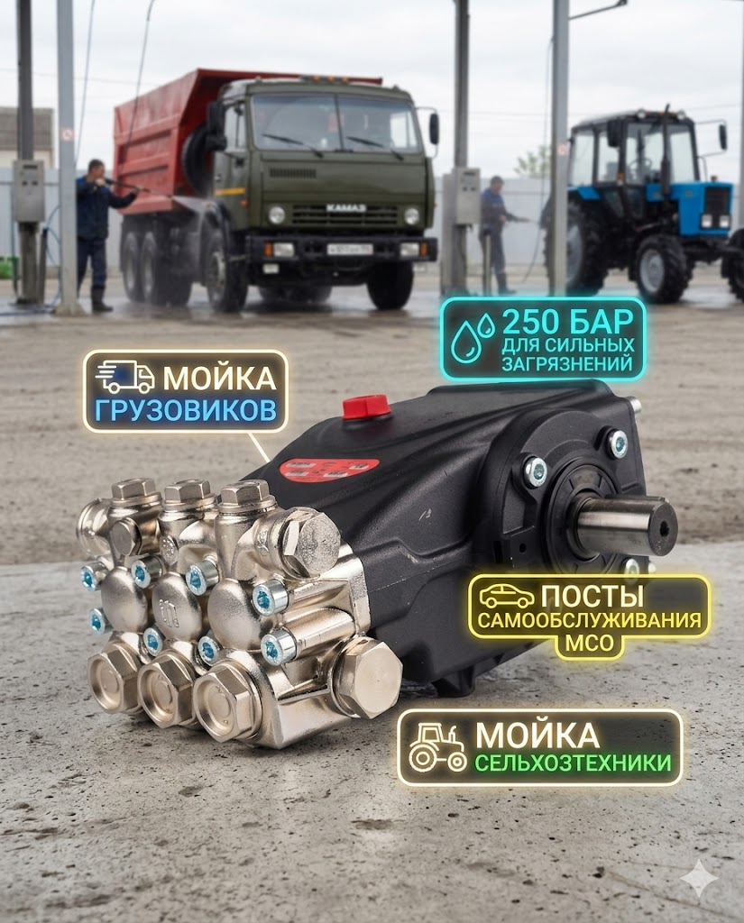 🔧💧 Плунжерный насос IPG E3B2515 (250 бар, 15 л/мин)