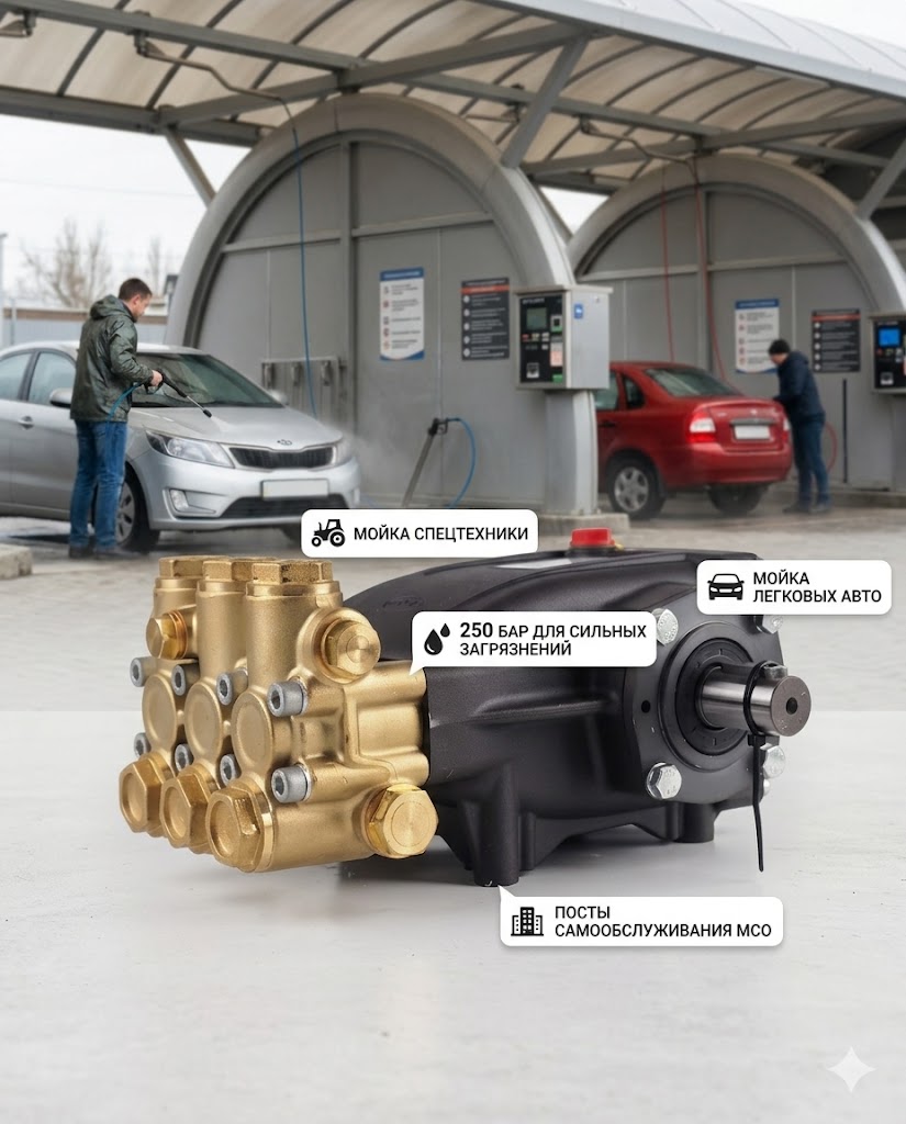 🔧💧 Плунжерный насос Mazzoni MD15250 (250 бар, 15 л/мин)