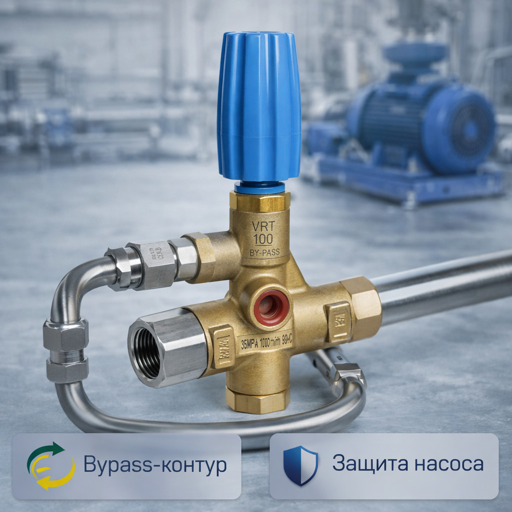 🔧💧 Регулятор давления Bypass 500 бар VP53 (до 80 л/мин)