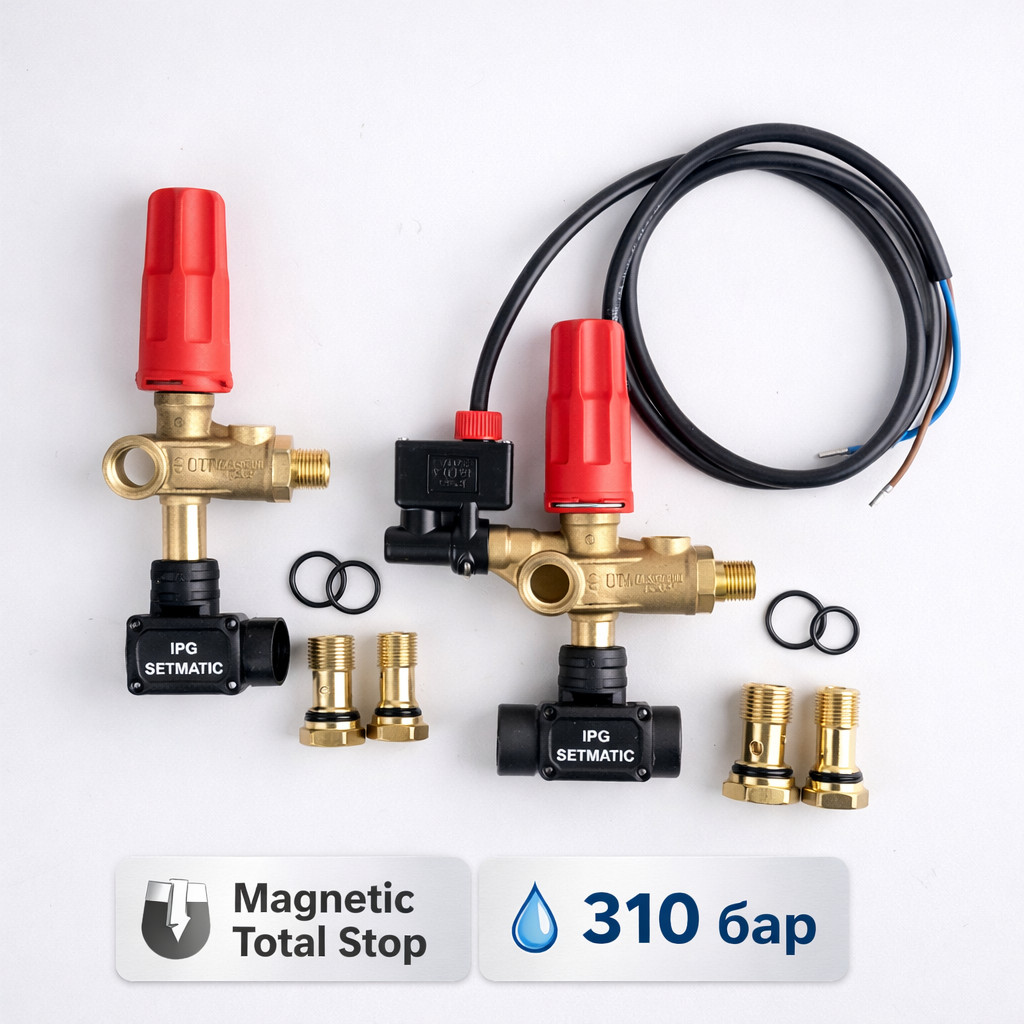 🔧🧲 Регулятор давления IPG Setmatic 310 бар (Bypass / Total Stop)