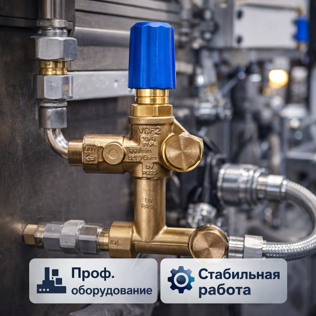 🔧🧲 Регулятор давления Mecline VRF2 250 бар (Bypass / Total Stop)