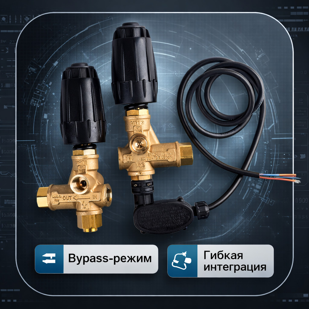 🔧🧲 Регулятор давления Mecline VRT3 310 бар (Bypass / Total Stop)