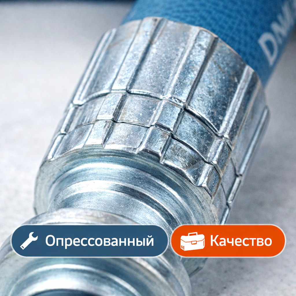 🧵 Шланг высокого давления Flexy, 4 м, Г‑Г (синий)