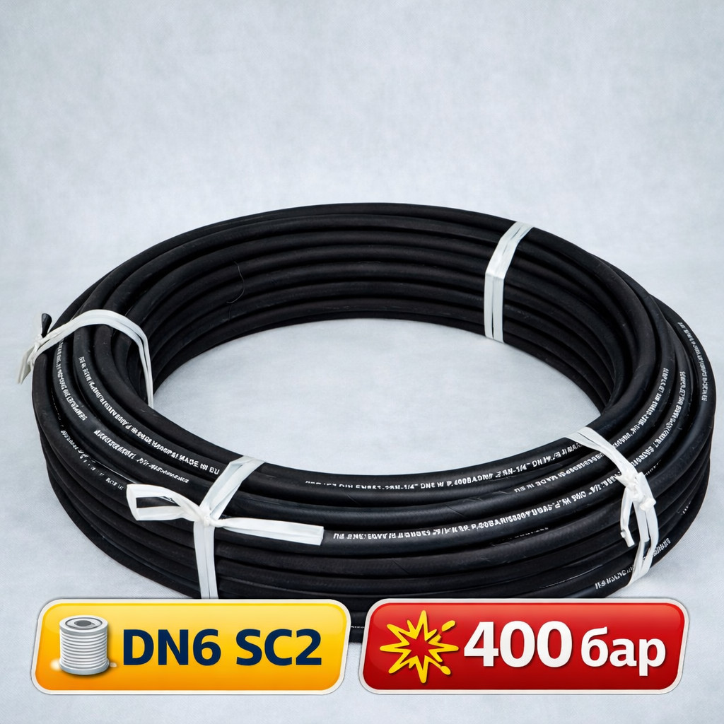 🧵 Шланг высокого давления Semperjet DN6 SC2, 400 бар, бухта 50 м Маркетплейс высокого давления - 250bar.ru 🧵 Шланг высокого давления Semperjet DN6 SC2, 400 бар, бухта 50 м