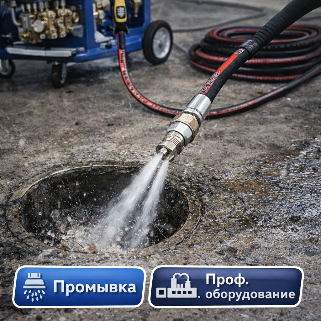 🧵 Шланг высокого давления Tornado DN6 SN1, 10 м, Г‑Ш для прочистки канализации