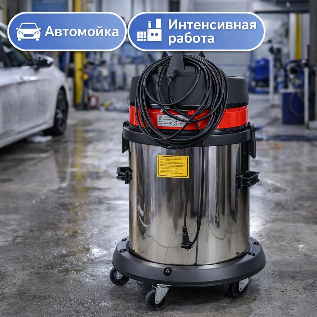 🧹💧 Водопылесос Soteco Panda 440, 3 турбины, 62 л INOX