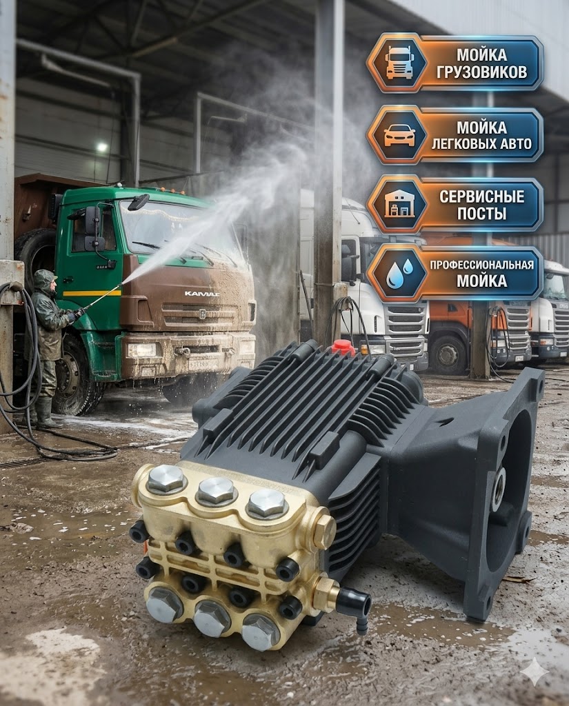 🔧💧 Плунжерный насос Hawk 1525 (250 бар, 15 л/мин)